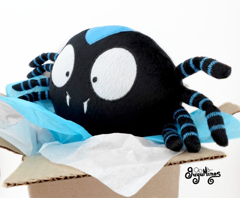 Araña niña peluche tierno regalo cumpleaños Decoración personalizado nombre tarantula kawaii juguete suave dia bebé recuerdo goth guyuminos imagen 6