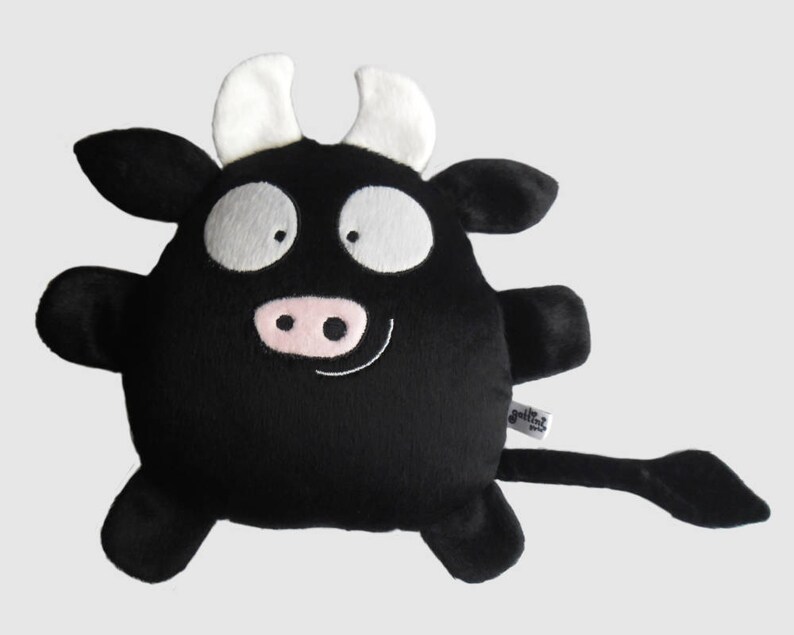 black bull stuffed animal