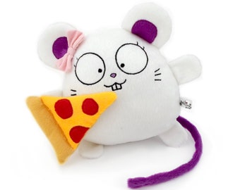 Ratón Morado Niño Peluche Tierno regalo Decoracion recuerdo corazon blanco nombre Juguete kawaii suave cumpleaños animal guyuminos