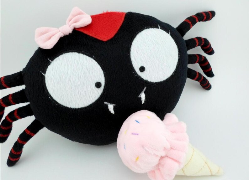 Araña niña peluche tierno regalo cumpleaños Decoración personalizado nombre tarantula kawaii juguete suave dia bebé recuerdo goth guyuminos imagen 8