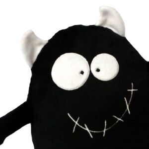 Black Monster glows in the dark boy Plush Toy gift Party Decor Anniversary stuffed Animal Plushie Birthday baby gothic Halloween guyuminos image 8