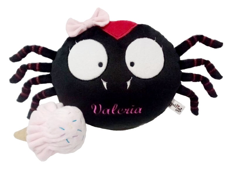 Araña niña peluche tierno regalo cumpleaños Decoración personalizado nombre tarantula kawaii juguete suave dia bebé recuerdo goth guyuminos imagen 1