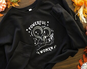 Powerful Woman Sweatshirt | Women's Cropped Fleece | Witch Power