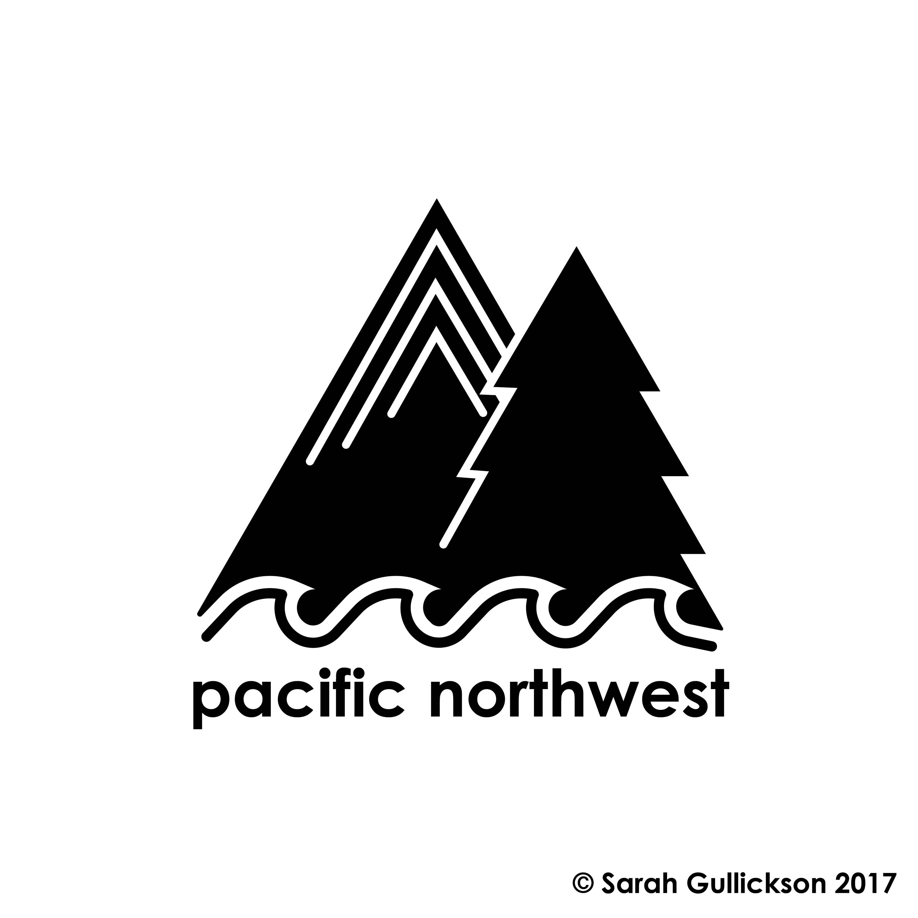 Vinyl Decal for Car Laptop Bottle | Pacific Northwest PNW | Mountains ...