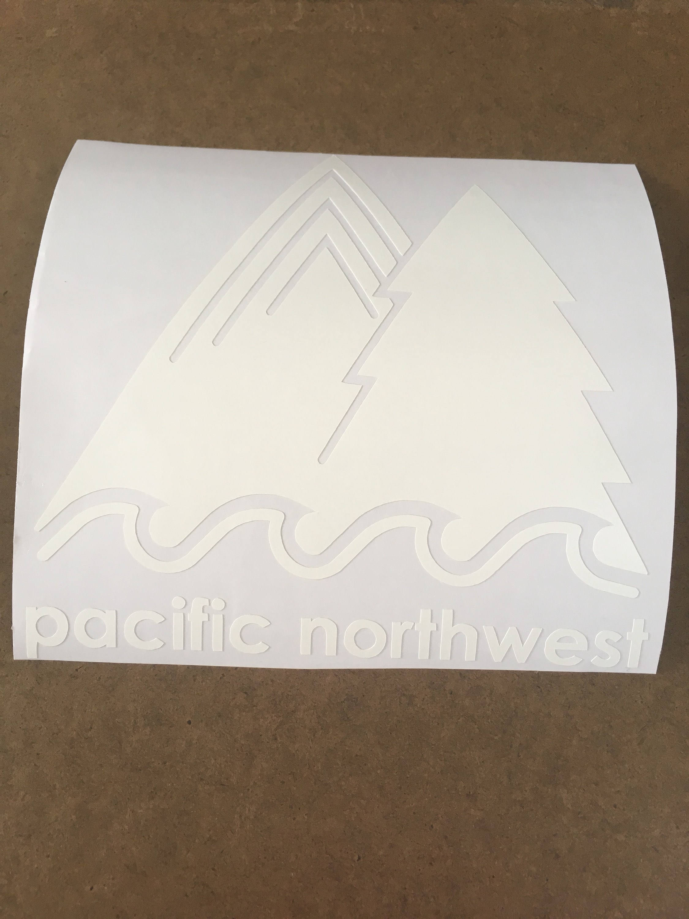 Vinyl Decal for Car Laptop Bottle | Pacific Northwest PNW | Mountains ...