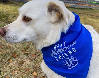 Adventure Bandana for Dogs | Best Adventure Friend | Outdoors Pet Accessory | Nature Dog