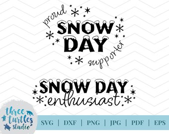 誇り高き雪の日サポーターSVGカットファイル、雪の日愛好家SVGカットファイル、デジタルファイル、クリカット用、シルエット用、教師の雪の日SVG