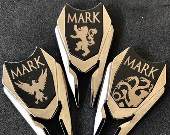 Game of Thrones Golf Ball Marker Divot Tool / Personalized Custom Engraved Father's Day Gift for DAD Him Man Groomsmen Gifts for Men Grandpa