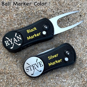 Gepersonaliseerde golfsprinkler en balmarkering, gegraveerd kerstcadeau afbeelding 2
