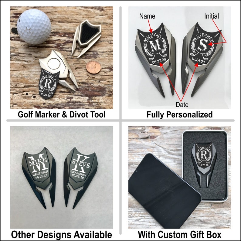 Golf Ball Marker Divot Tool / Personalized Custom Engraved | Etsy