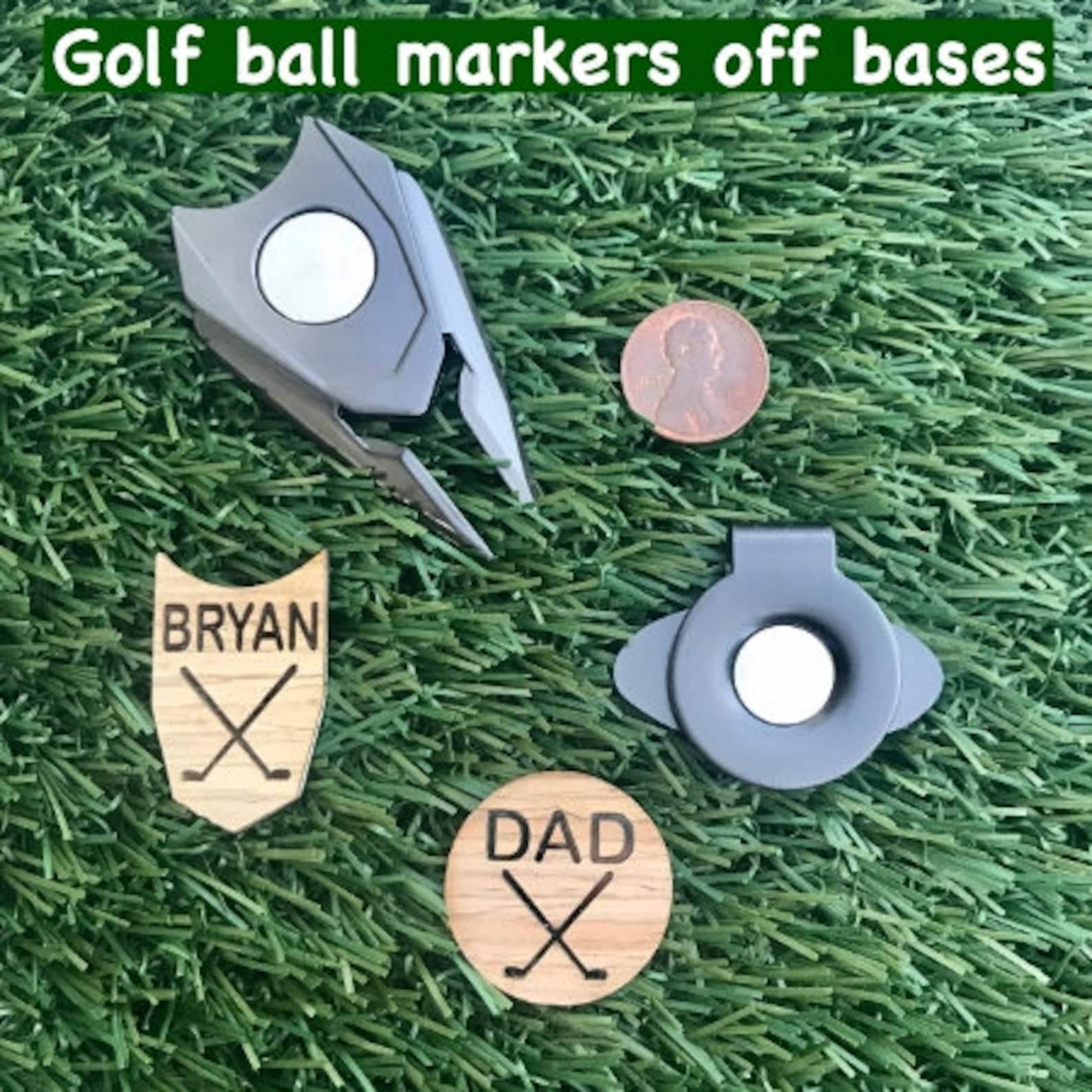 WOOD Golf Ball Marker Divot Tool Gift for Man Personalized Etsy