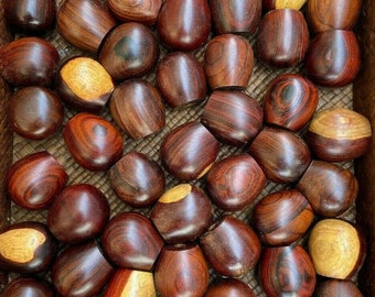 Cocobolo Wood Knobs: Decorative Drawer, Cabinet, or Wine Stopper