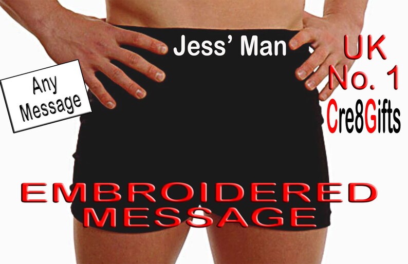 Personalised Mens Boxer Shorts Underwear ANY MESSAGE Etsy