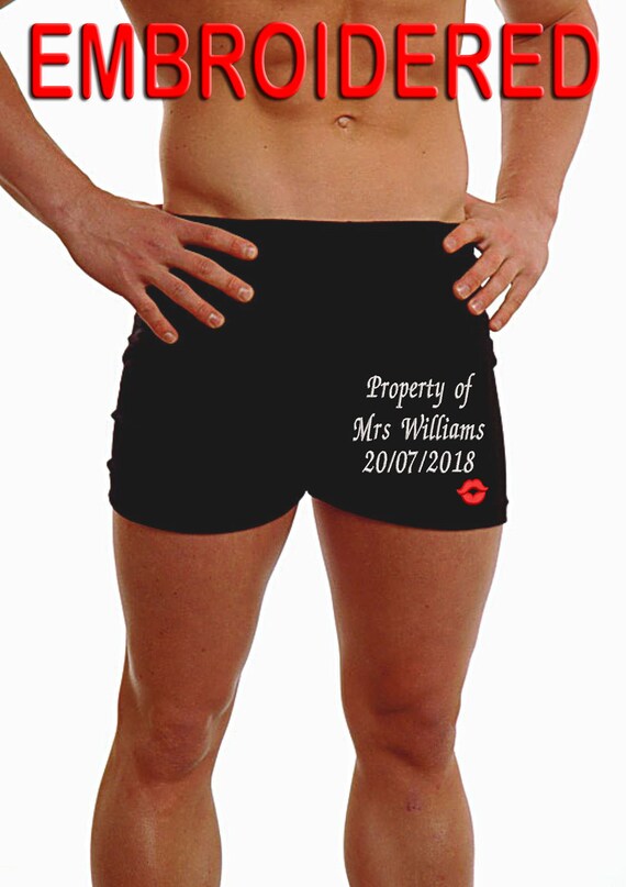 Personalised Mens Boxer Shorts property of UNDERWEAR VALENTINES DAY GIFT  PRESENT