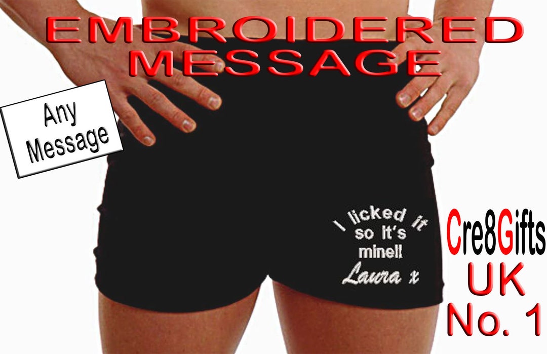 Personalised Mens Christmas Boxer Shorts Underwear MIXED Font Etsy