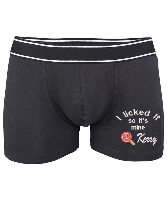 Personalised Valentines Boxer Shorts for Him on Gift Ideas Any Message With  Lollipop Motif Naughty Present Mens Gifts Hubby Kari Leg -  Canada