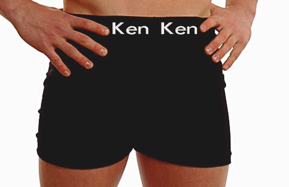 Ken Boxer Shorts Costume Men Underwear Custom All Way Round Band Property  Valentines Add Your Message Husband Gift Waistband Barbie Present 