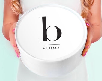 Caja de regalo personalizada - Caja de confeti blanca - Caja de sombrero redonda blanca - Caja de regalo de dama de honor personalizada - Caja de regalo para toda ocasión - Caja de regalo de diseño personalizado