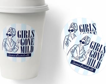 Girls Gone Mild 2.5" Round Labels - Bachelorette Stickers + Cups - Bachelorette Weekend Party Favors - Girls Trip