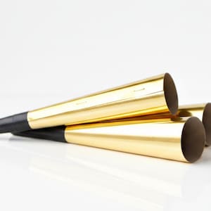 Metallic Gold Party Horn - SET OF 5 - Large Party Horn - Birthday Noisemaker - Gold Glam Party Favor - Birthday Party Favor - Bachelorette