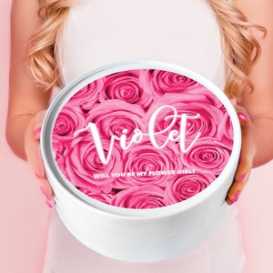Flower Girl Gift Box - Will you be my Flower Girl - Flower Girl Box - Junior Bridesmaid - Wedding Party Gift - White Confetti Box