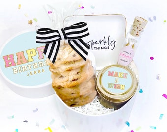 Birthday Mini Gift Box - Birthday Gifts For Her - Happy Birthday - Birthday Gift - Birthday Box - Birthday for Her - White Confetti Box