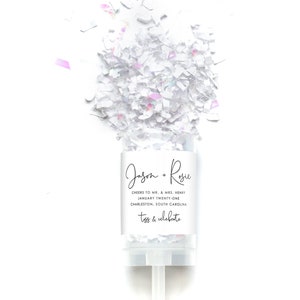 Wedding Confetti Poppers Bulk - Wedding Favor - Confetti Push Pop - Wedding Confetti - Wedding Shower Favor - Confetti - White Confetti Box