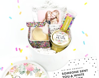 Birthday Gift Mini Box - Birthday Gift - White Confetti - Happy Birthday - Birthday Gift - Birthday Box - Birthday for Her - Custom Gift