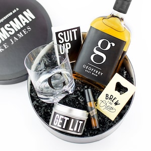 Groomsmen Gift Box - Asking Groomsmen - Best Man Proposal Box -  Custom Liquor Labels Groomsman - Will you be my Groomsman - Groomsmen Box