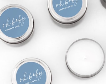 Baby Shower Favors for Guests Bulk - Custom Candle Favors - Shower Favors Personalized - Baby Sprinkle Party Favors - Sip and See Favors