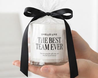 Personalized Employee Appreciation Candle - Best Team Ever Gift - Custom Thank You Soy Candle - Coworker & Corporate Gifts