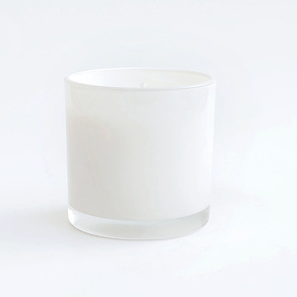 Hand Poured Candle - White Glass Candle Vessel - 8 oz Candle - White Confetti Box -