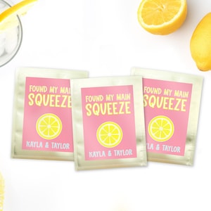 BULK Bridal Shower Favors -  Lemonade Pouches SET OF 12 - Custom Favors - Engagement Party Favors - Shower Favor - Custom Party Favors