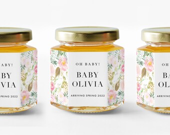 Set of 12 Tea Party Custom Honey Jars Children/'s Birthday Favor Honey Birthday Party Favors Personalized Honey Jar Favors