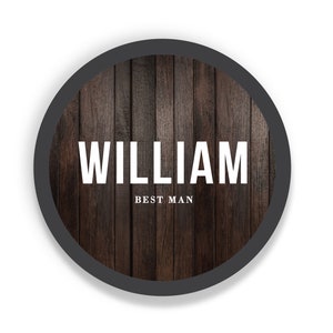 Groomsman Box - Best Man Gift Box -  Custom Groomsmen Gift - Will you be my Groomsman - Groomsmen Gifts - Black Gift Box - Round Box