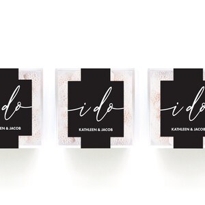I Do Wedding Favor Boxes - Wedding Shower Favors - Wedding Favor Cube - Clear Acrylic Cube - Clear Candy Cube With Custom Labels - SET OF 10