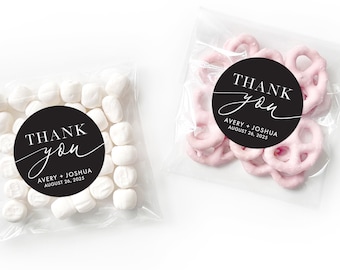 Thank You Wedding Favor Stickers - Affordable Wedding Favors Bags  - Wedding Candy Favor - Personalized Favor Bags - Wedding Favor SET