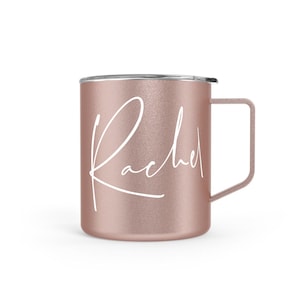 Personalized Stainless Steel Mug - Name Mug - Custom Mug with Name - Vinyl Mug - Customized Mug - Coffee Mug - Bridal Party Coffee Mug Cup