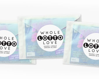 Lottery Ticket Wedding Favor - Lotto Ticket Favor Stickers - Lottery Wedding Favors - Scratch Off Favors - Lucky In Love - Bachelorette