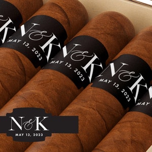 BULK Custom Cigar Bands Custom Wedding Cigar Labels Wedding Cigar Bar Favors Cigar Labels Custom Wedding Favors Wedding Favors image 1