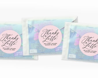 Thanks a Lotto Ticket Party Favors - Affordable Wedding Favor - Lotto Ticket Wedding Favor - Lottery Wedding Favor - Scratch Off Favors