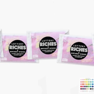 Birthday Party Scratch Off - Lotto Birthday Favor - Lotto Ticket Favor Stickers - 21st birthday party favor - Birthday Lotto Ticket Favor