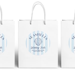 Seashells and Wedding Bells Bachelorette Favor Bag - Beach Bachelorette Favor - Coastal Bachelorette Theme - Personalized Bachelorette Favor