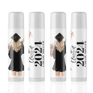 Graduation Favors Lip Balm - Graduation Favors - Graduation Party Idea - Class of 2024 Lip Balm - Graduation Gifts - Graduation Party