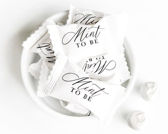 Mint To Be White Mints BULK SETS - White Buttermints - Affordable Wedding Favor -  Individually Wrapped Wedding Candy - Wedding Mint
