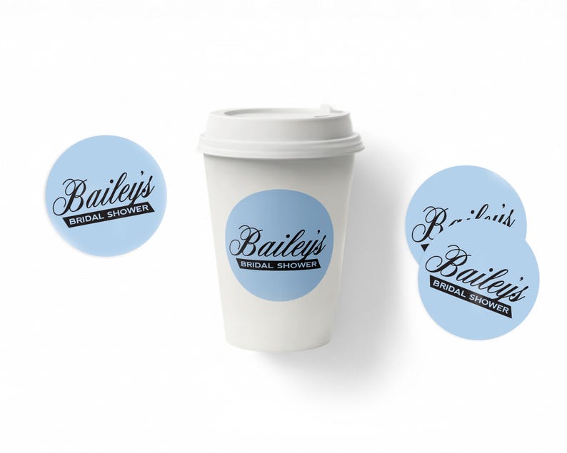 Classic Coffee Theme Baby Shower - Cafe Bebe Coffee Cup Favor - Baby is Brewing Shower Favor - Coffee Cup - 2.5" Coffee Shower Label immagine 11
