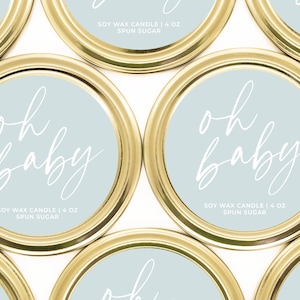 Bulk Oh Baby Candles - Baby Shower Candles - Baby Shower Candle Favors - Baby Shower Favors for Guests - Soy Hand Poured Candles
