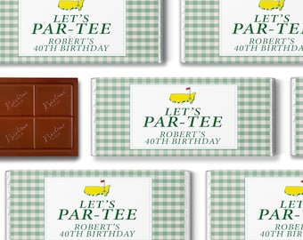 Personalized Let's Par-Tee Party Favors - Chocolate Bar Favors - Golf Birthday Favors - Golf Theme Party - Golf Bachelorette