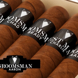 Groomsman Custom Cigar Bands  - Custom Groomsman Cigar Labels - Groomsman Gift Idea - Cigar Labels - Custom Groomsman Cigar Bar