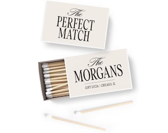 Allumettes de mariage esthétiques pour club – LOT de 50 pochettes d'allumettes personnalisées – Country Club – Cadeaux nuptiales personnalisés – Allumettes de fête élégantes